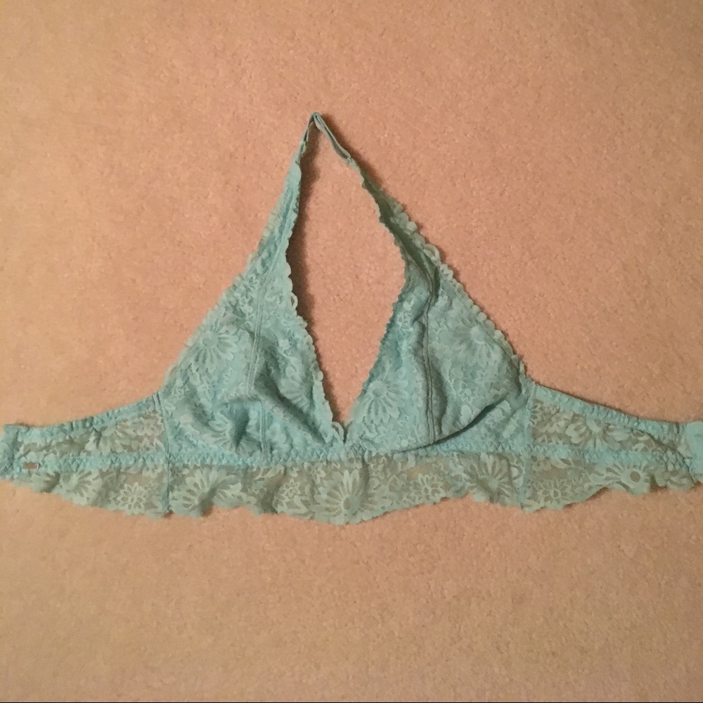 teal bralette